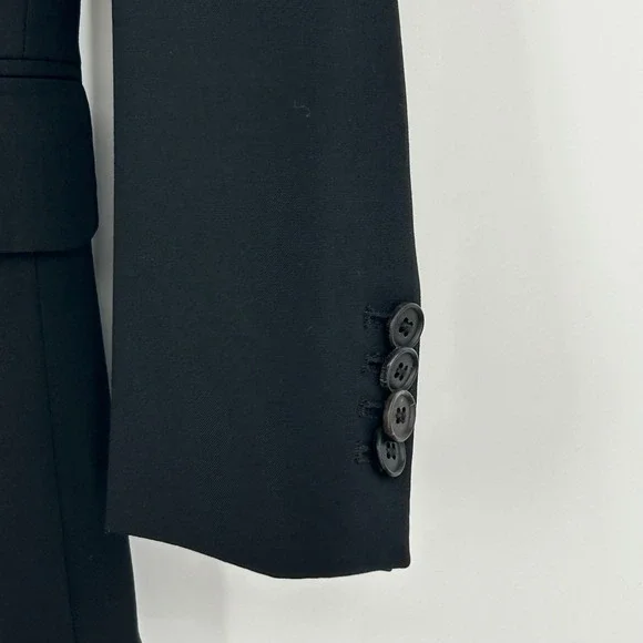Veronica Beard Classic Dickey Jacket Wms Blazer Size 0 Black Virgin Wool Single - Picture 6 of 8